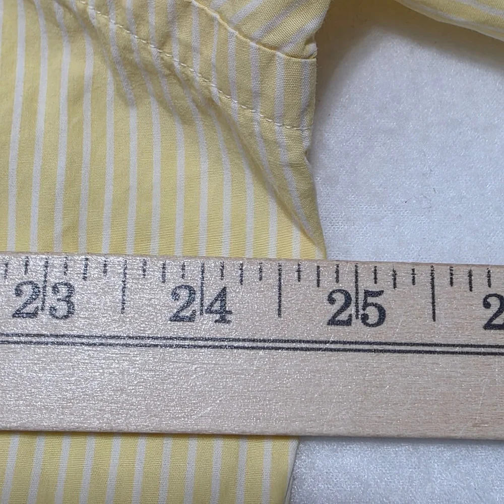 Polo Ralph Lauren Button Down Shirt Mens XL Yellow Striped Custom Fit Cotton